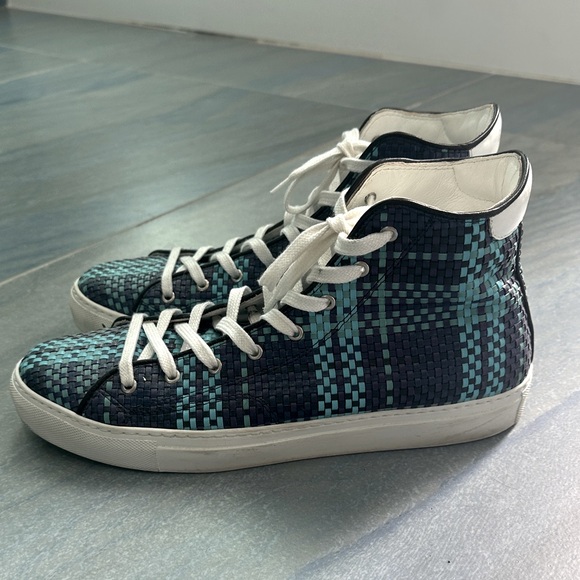 Paul Amith men’s high top leather sneakers sz US 10 - Picture 1 of 4